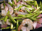 Stir Fried Asparagus with Shrimp and Onion