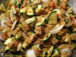 Zucchini and Onion Casserole with Bacon and Cheese